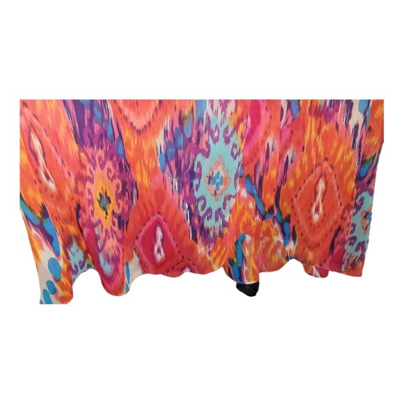 ADRESSING WOMAN. 2X, CHIFFON SUMMER DRESS, PATTERNED DRESS - Picture 5 of 9